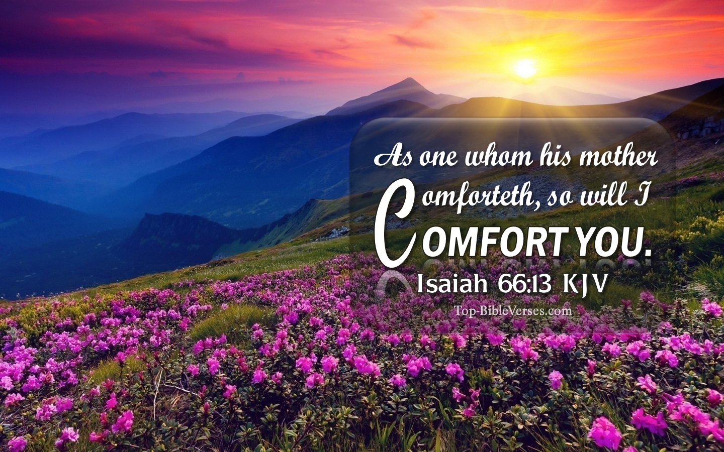 Isaiah 66:13 KJV Christian Bible Verse Desktop Wallpaper. Top-BibleVerses.com