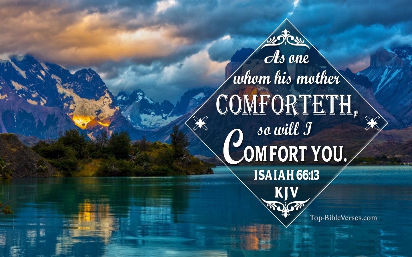 Isaiah 66:13 KJV Christian Bible Verse Desktop Wallpaper. Top-BibleVerses.com