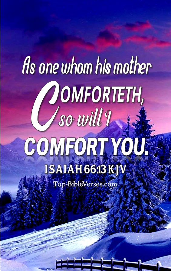 Isaiah 66:13 KJV Christian Bible Verse Mobile Wallpaper. Top-BibleVerses.com