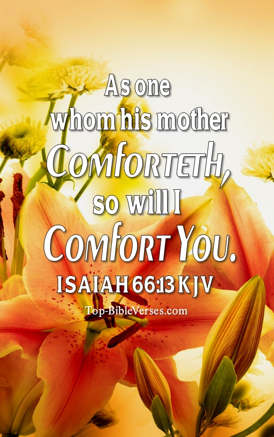 Isaiah 66:13 KJV Christian Bible Verse Mobile Wallpaper. Top-BibleVerses.com