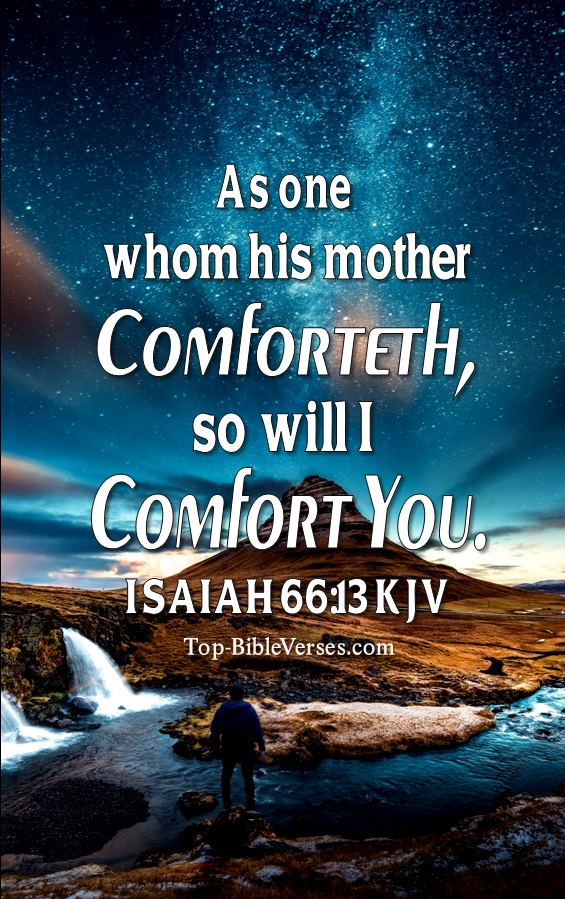 Isaiah 66:13 KJV Christian Bible Verse Mobile Wallpaper. Top-BibleVerses.com