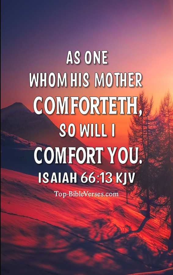 Isaiah 66:13 KJV Christian Bible Verse Mobile Wallpaper. Top-BibleVerses.com