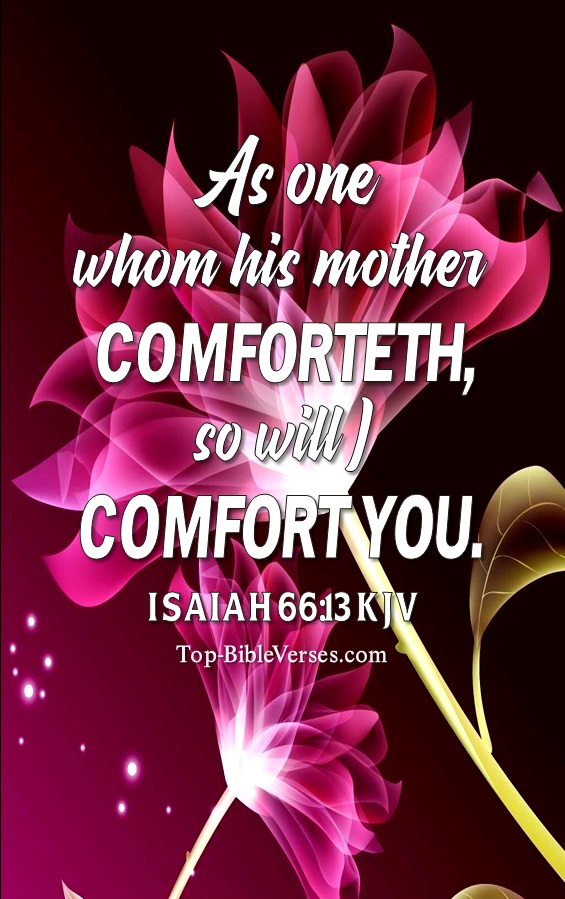 Isaiah 66:13 KJV Christian Bible Verse Mobile Wallpaper. Top-BibleVerses.com