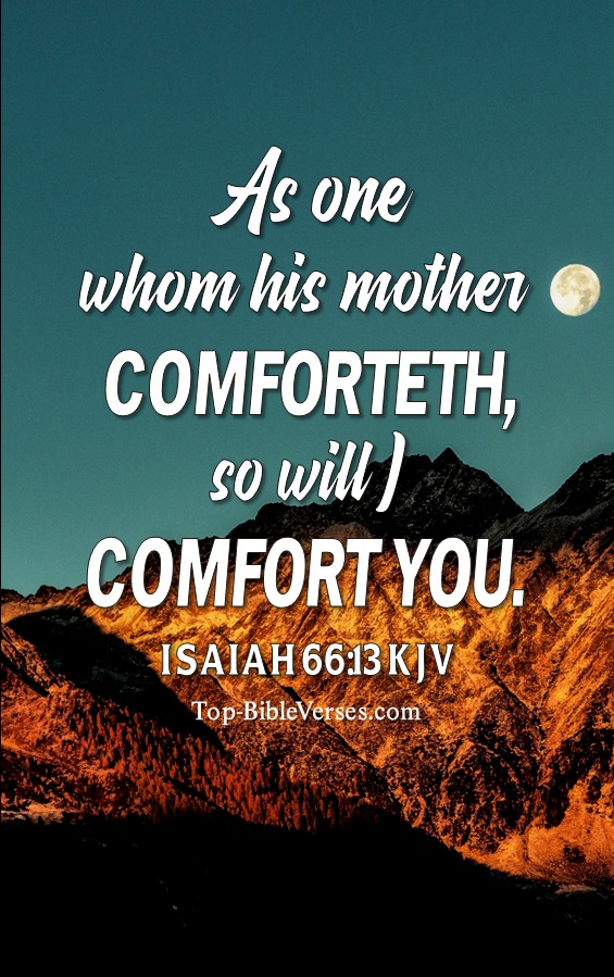 Isaiah 66:13 KJV Christian Bible Verse Mobile Wallpaper. Top-BibleVerses.com