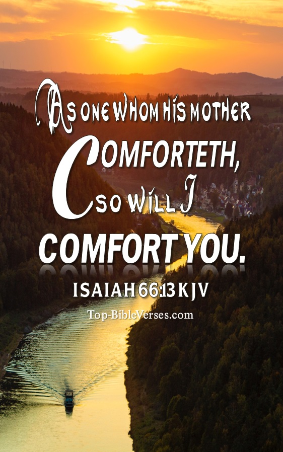 Isaiah 66:13 KJV Christian Bible Verse Mobile Wallpaper. Top-BibleVerses.com