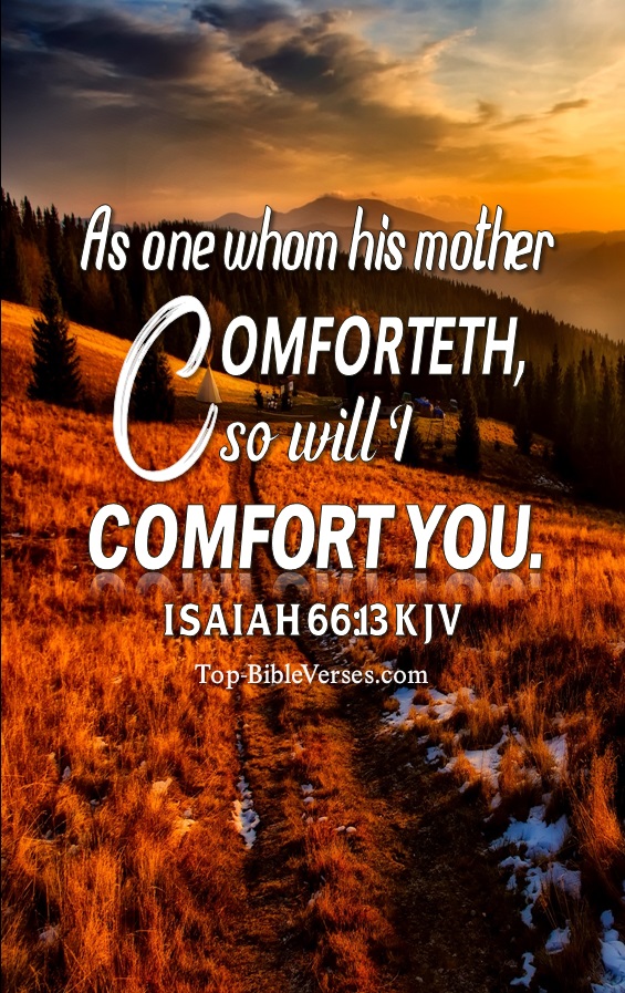 Isaiah 66:13 KJV Christian Bible Verse Mobile Wallpaper. Top-BibleVerses.com