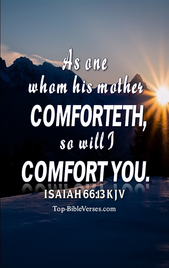 Isaiah 66:13 KJV Christian Bible Verse Mobile Wallpaper. Top-BibleVerses.com
