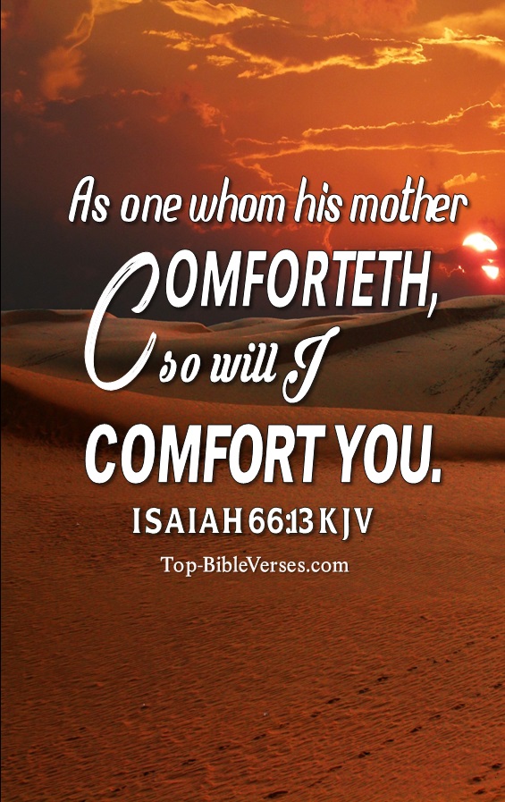 Isaiah 66:13 KJV Christian Bible Verse Mobile Wallpaper. Top-BibleVerses.com