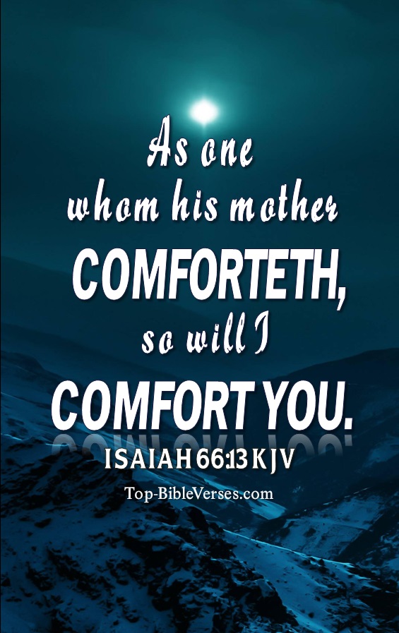 Isaiah 66:13 KJV Christian Bible Verse Mobile Wallpaper. Top-BibleVerses.com