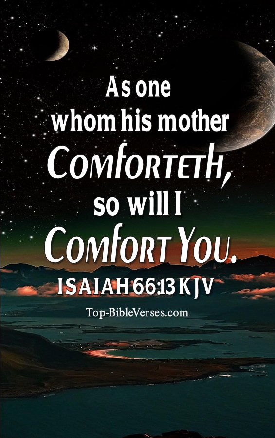 Isaiah 66:13 KJV Christian Bible Verse Mobile Wallpaper. Top-BibleVerses.com