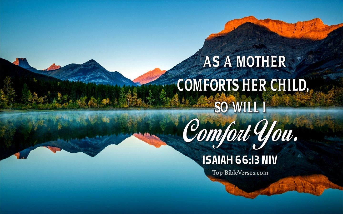 Isaiah 66:13 NIV Christian Bible Verse Desktop Wallpaper. Top-BibleVerses.com