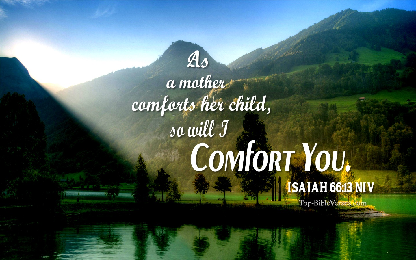 Isaiah 66:13 NIV Christian Bible Verse Desktop Wallpaper. Top-BibleVerses.com