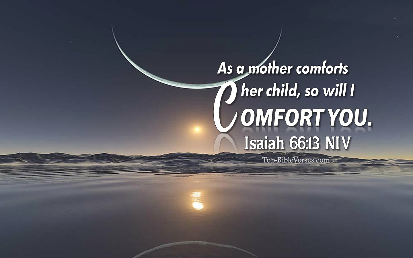 Isaiah 66:13 NIV Christian Bible Verse Desktop Wallpaper. Top-BibleVerses.com