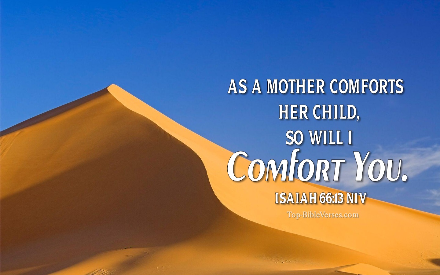 Isaiah 66:13 NIV Christian Bible Verse Desktop Wallpaper. Top-BibleVerses.com
