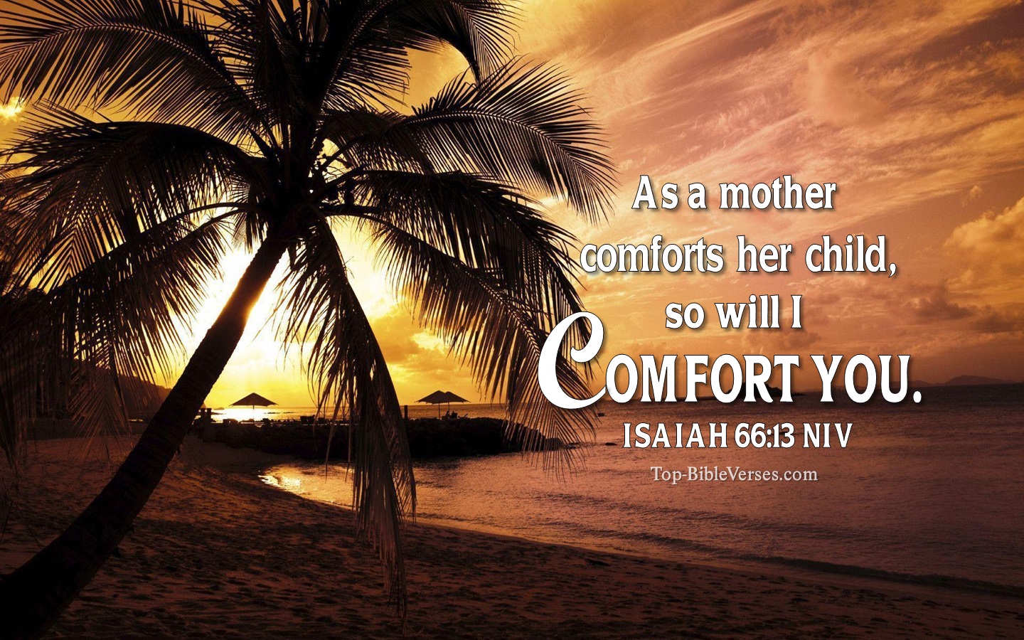 Isaiah 66:13 NIV Christian Bible Verse Desktop Wallpaper. Top-BibleVerses.com