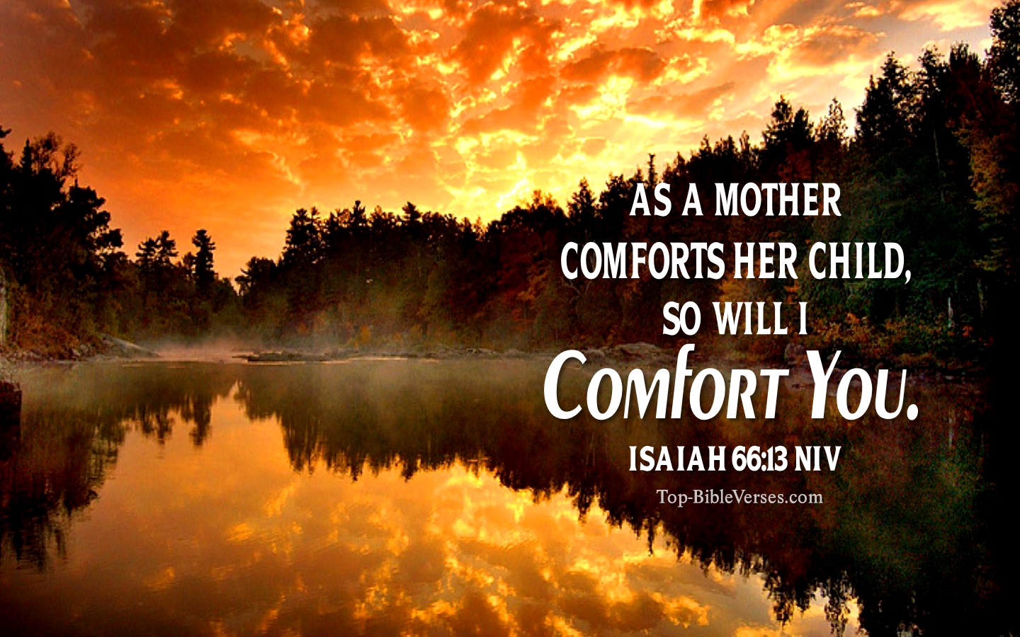 Isaiah 66:13 NIV Christian Bible Verse Desktop Wallpaper. Top-BibleVerses.com