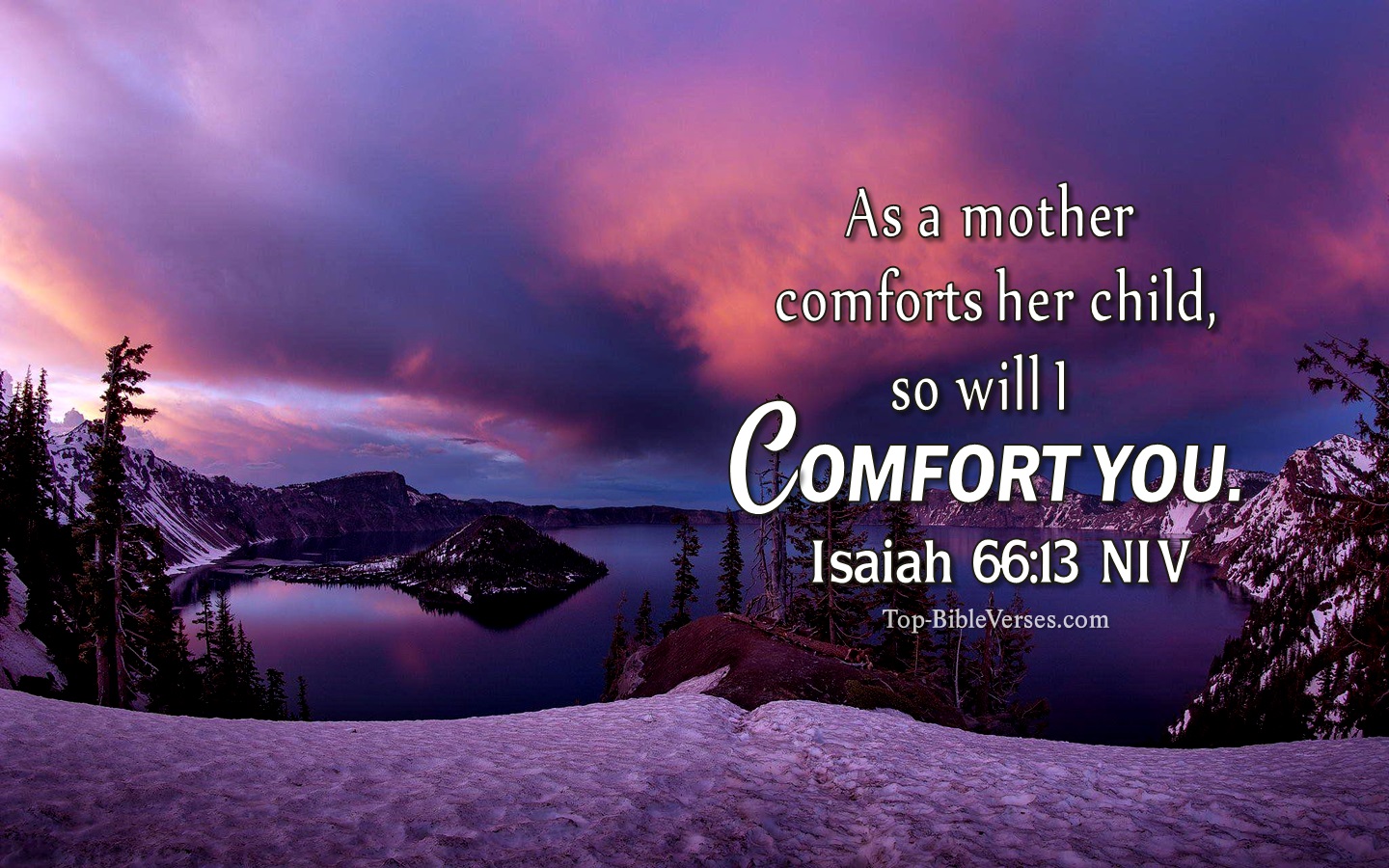 Isaiah 66:13 NIV Christian Bible Verse Desktop Wallpaper. Top-BibleVerses.com