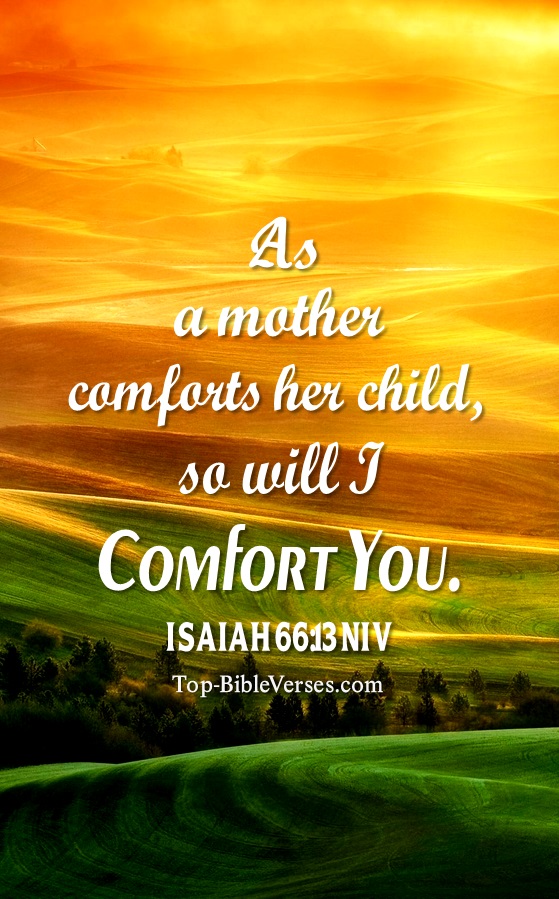 Isaiah 66:13 NIV Christian Bible Verse Mobile Wallpaper. Top-BibleVerses.com