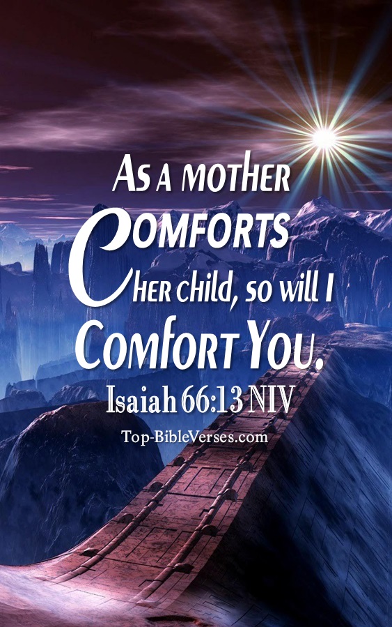 Isaiah 66:13 NIV Christian Bible Verse Mobile Wallpaper. Top-BibleVerses.com