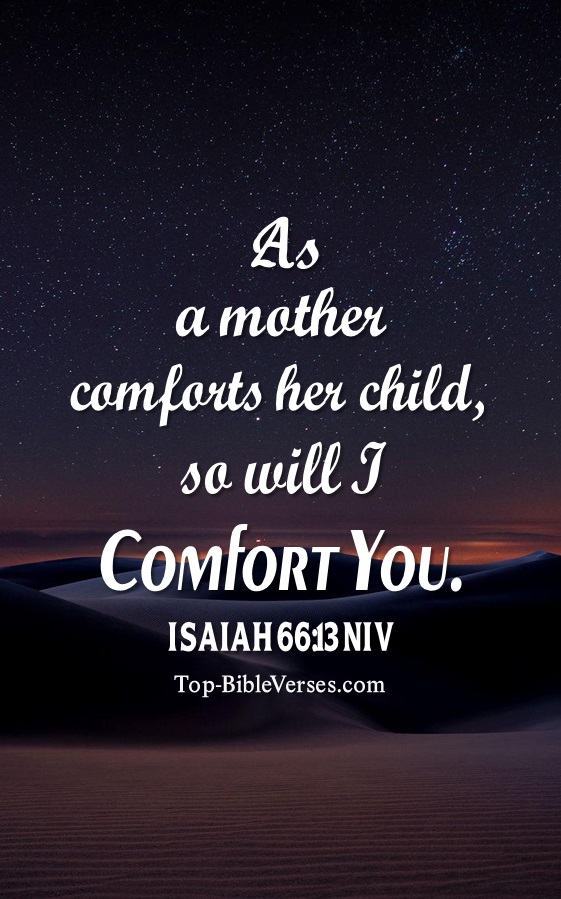 Isaiah 66:13 NIV Christian Bible Verse Mobile Wallpaper. Top-BibleVerses.com
