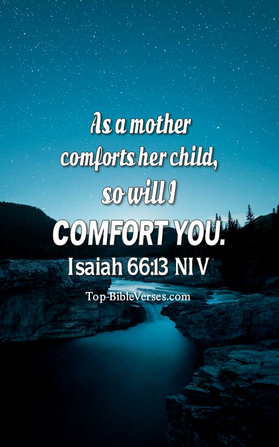 Isaiah 66:13 NIV Christian Bible Verse Mobile Wallpaper. Top-BibleVerses.com
