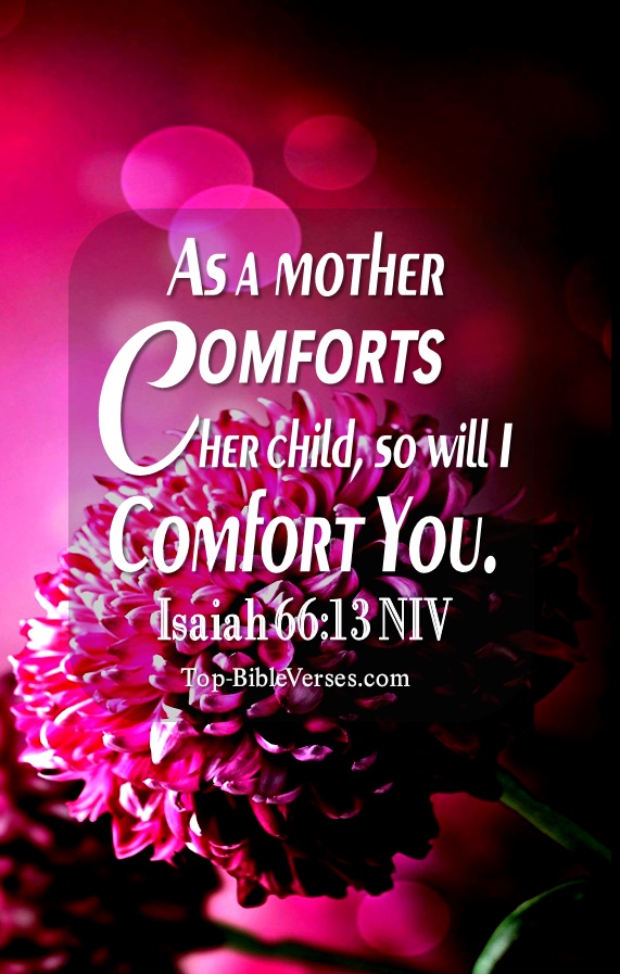 Isaiah 66:13 NIV Christian Bible Verse Mobile Wallpaper. Top-BibleVerses.com
