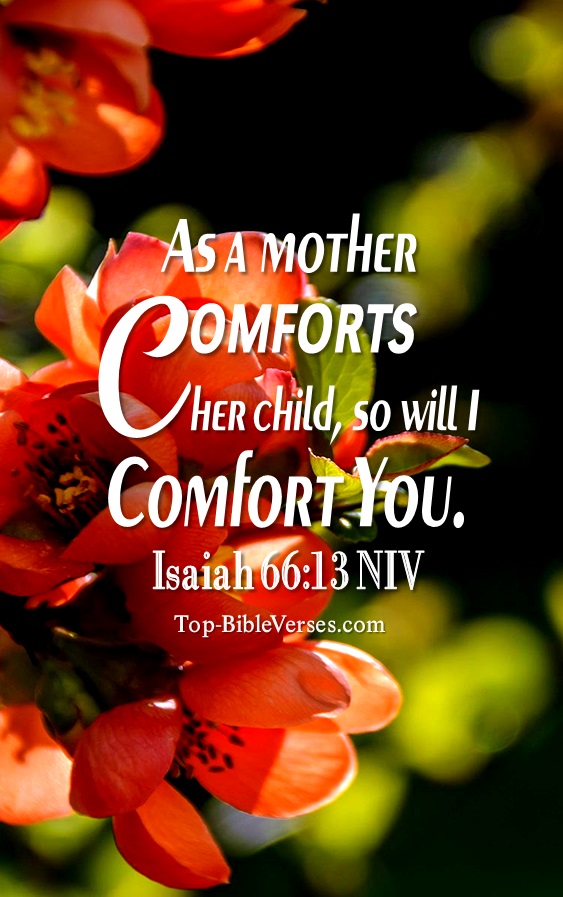 Isaiah 66:13 NIV Christian Bible Verse Mobile Wallpaper. Top-BibleVerses.com