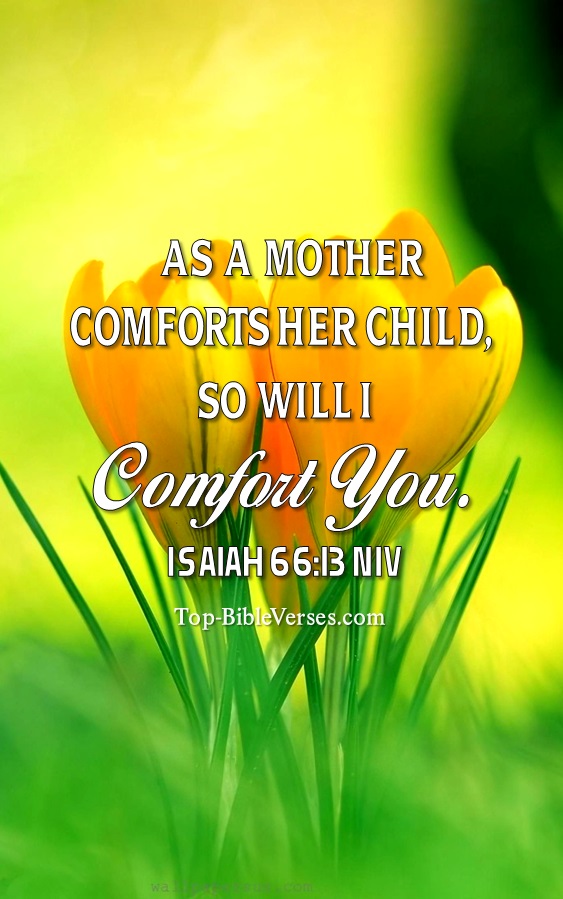 Isaiah 66:13 NIV Christian Bible Verse Mobile Wallpaper. Top-BibleVerses.com