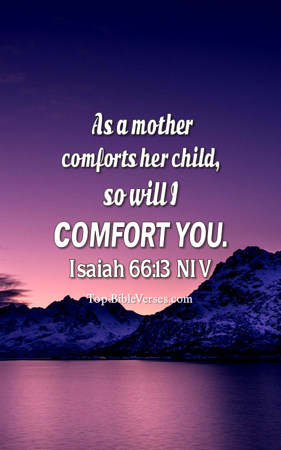 Isaiah 66:13 NIV Christian Bible Verse Mobile Wallpaper. Top-BibleVerses.com
