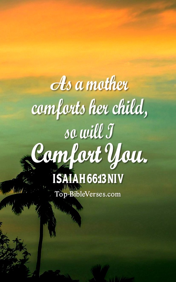 Isaiah 66:13 NIV Christian Bible Verse Mobile Wallpaper. Top-BibleVerses.com