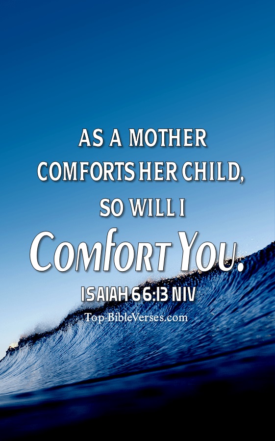 Isaiah 66:13 NIV Christian Bible Verse Mobile Wallpaper. Top-BibleVerses.com