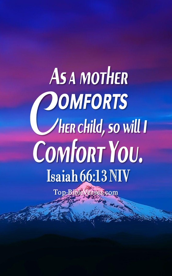 Isaiah 66:13 NIV Christian Bible Verse Mobile Wallpaper. Top-BibleVerses.com