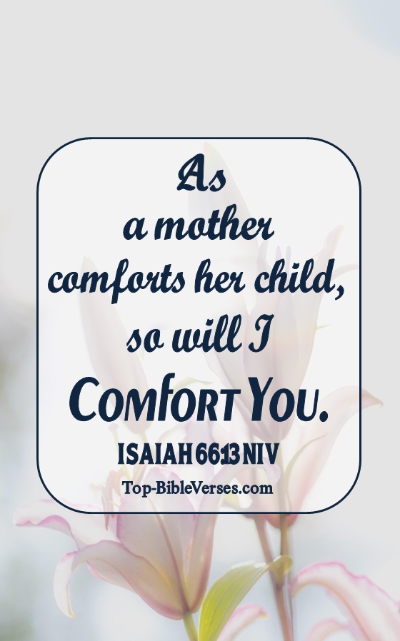 Isaiah 66:13 NIV Christian Bible Verse Mobile Wallpaper. Top-BibleVerses.com