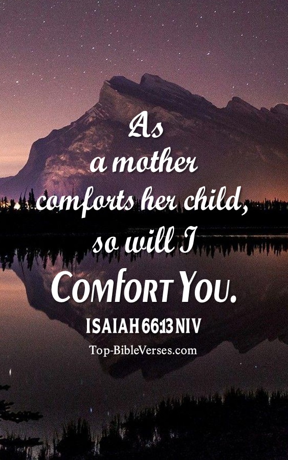Isaiah 66:13 NIV Christian Bible Verse Mobile Wallpaper. Top-BibleVerses.com