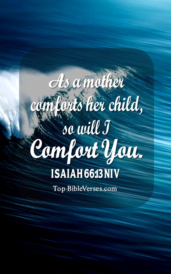 Isaiah 66:13 NIV Christian Bible Verse Mobile Wallpaper. Top-BibleVerses.com