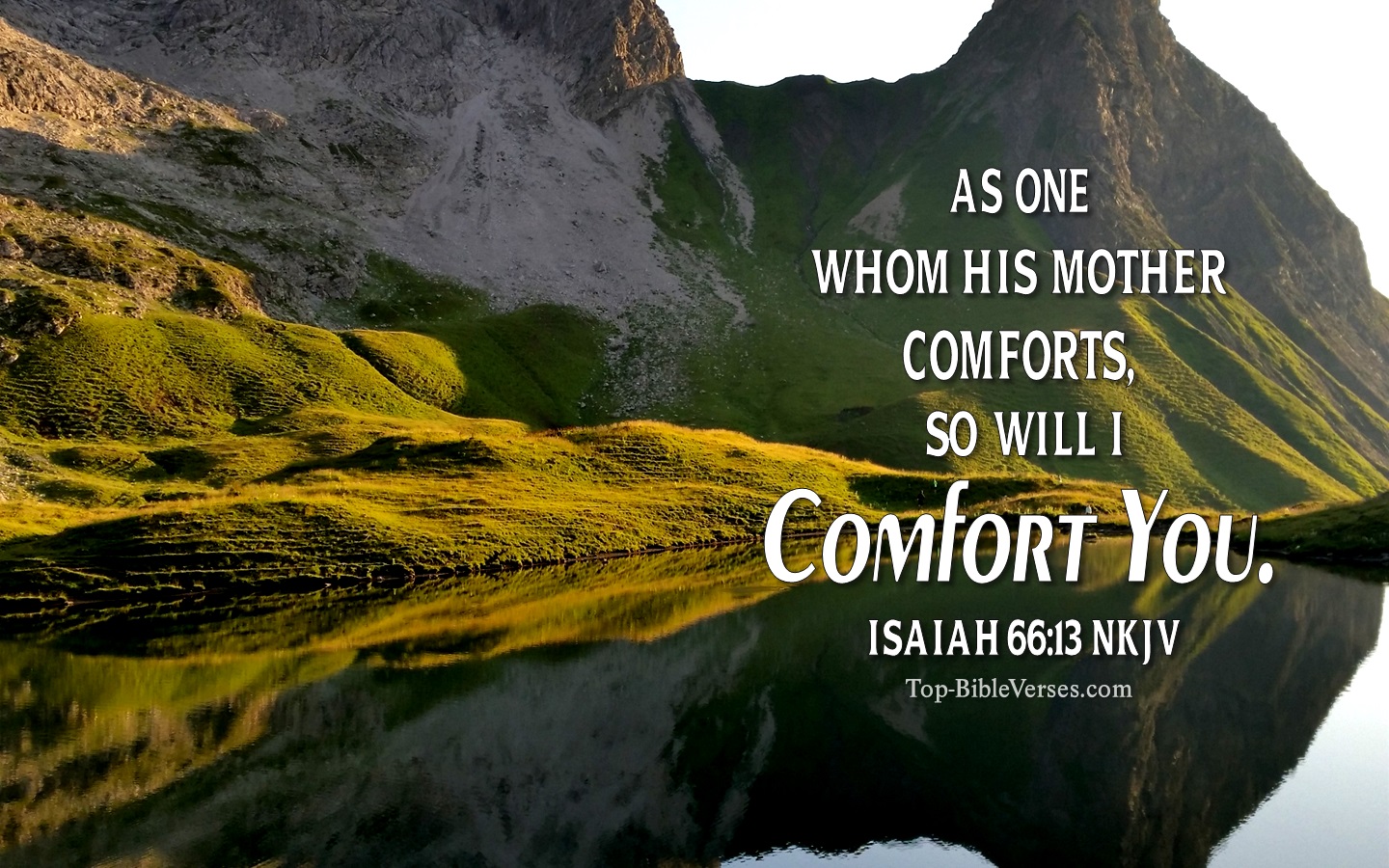 Isaiah 66:13 NKJV Christian Bible Verse Desktop Wallpaper. Top-BibleVerses.com