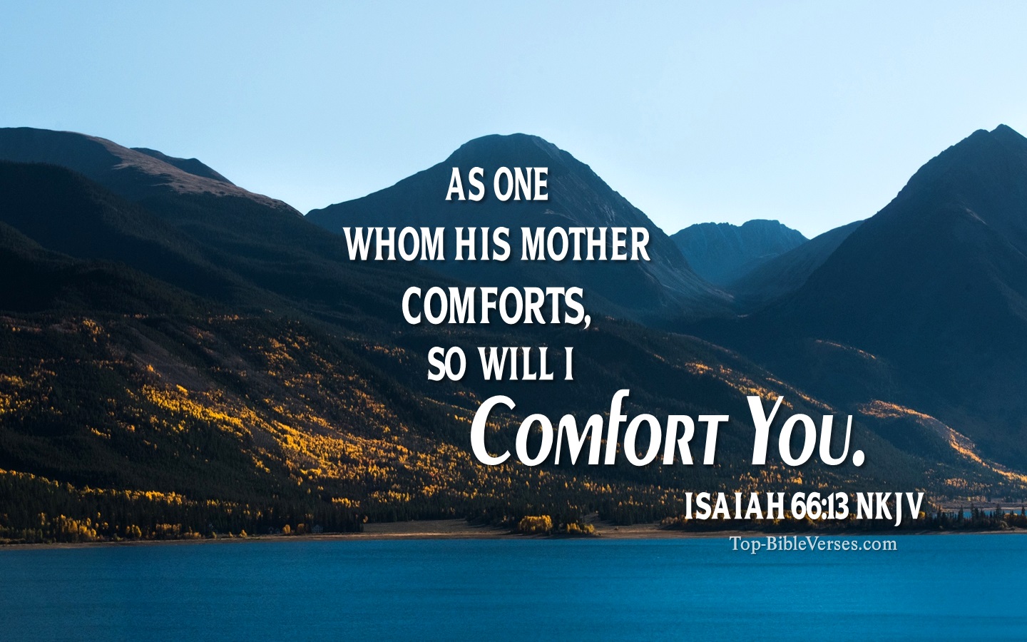 Isaiah 66:13 NKJV Christian Bible Verse Desktop Wallpaper. Top-BibleVerses.com