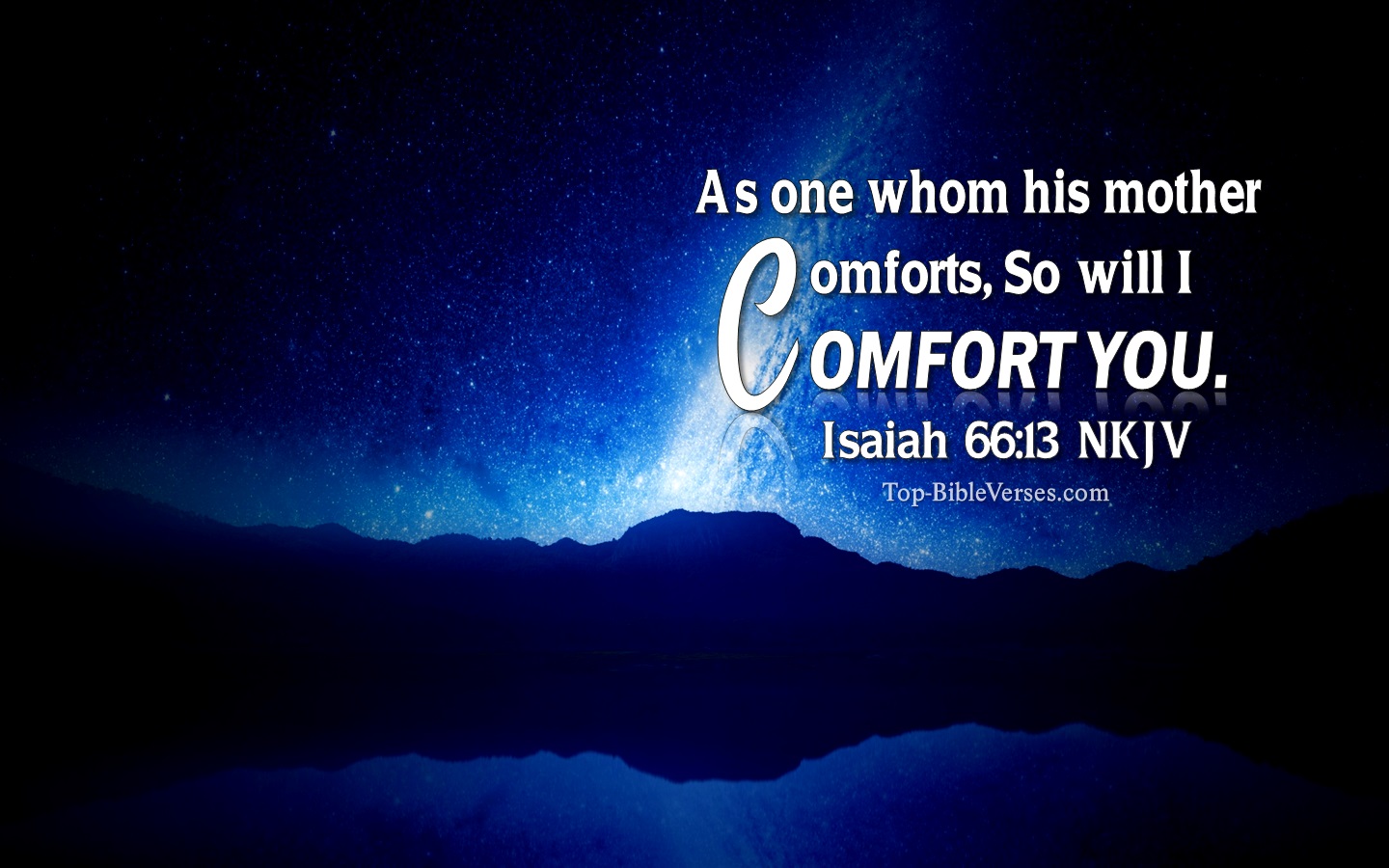 Isaiah 66:13 NKJV Christian Bible Verse Desktop Wallpaper. Top-BibleVerses.com