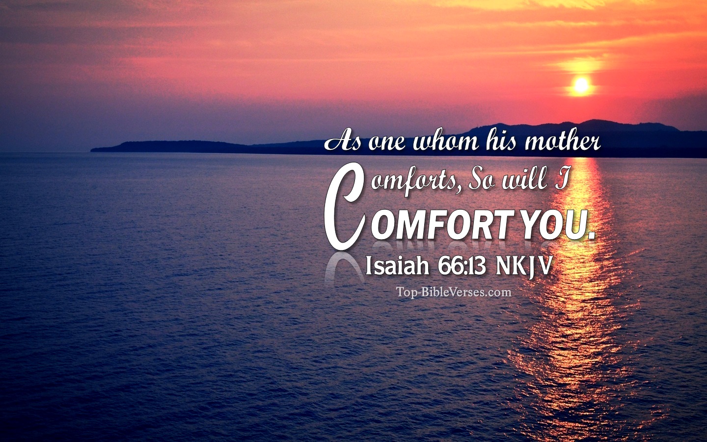 Isaiah 66:13 NKJV Christian Bible Verse Desktop Wallpaper. Top-BibleVerses.com