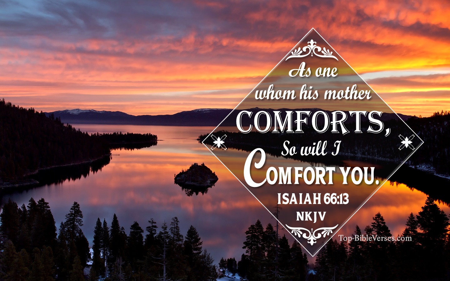 Isaiah 66:13 NKJV Christian Bible Verse Desktop Wallpaper. Top-BibleVerses.com