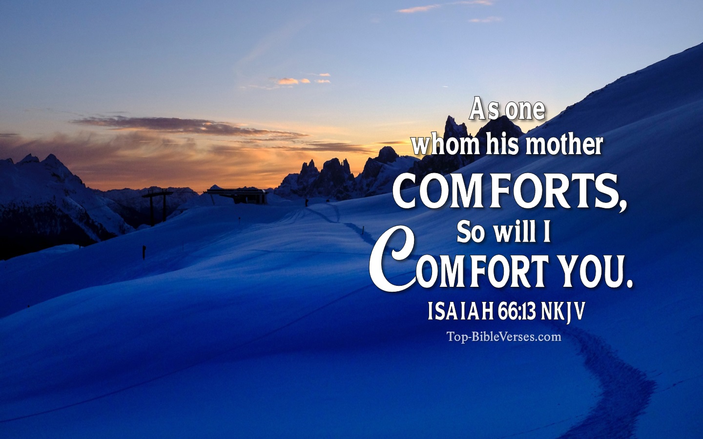 Isaiah 66:13 NKJV Christian Bible Verse Desktop Wallpaper. Top-BibleVerses.com