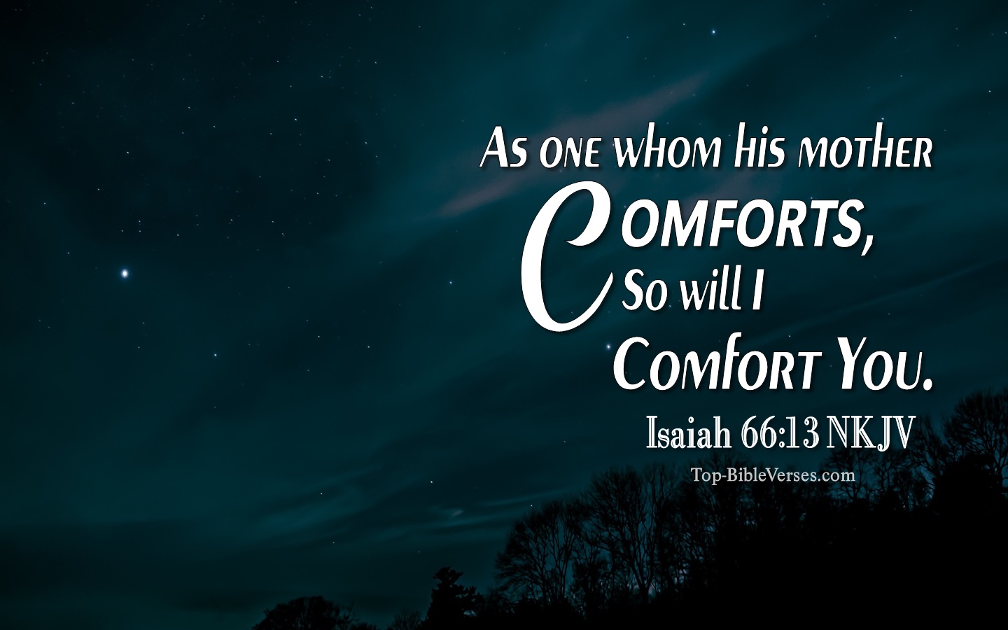 Isaiah 66:13 NKJV Christian Bible Verse Desktop Wallpaper. Top-BibleVerses.com