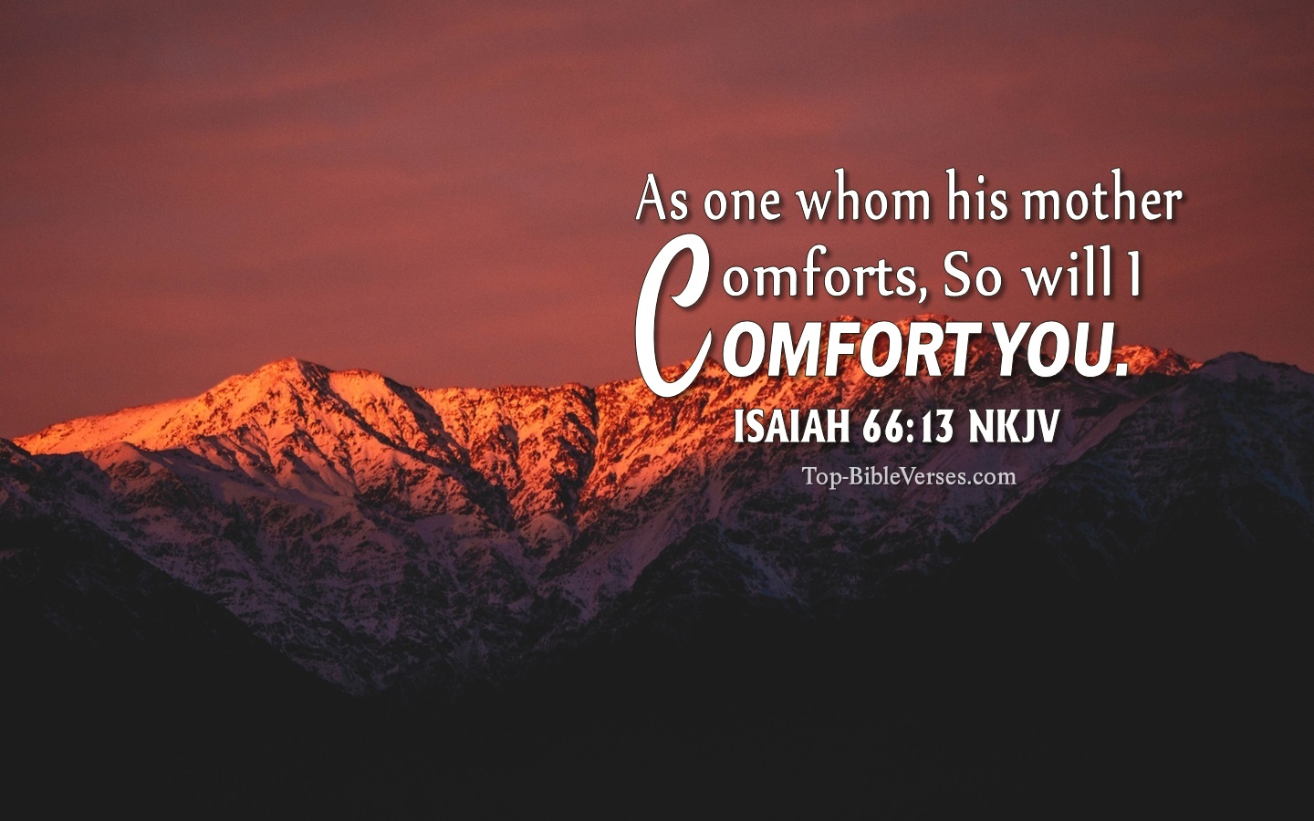 Isaiah 66:13 NKJV Christian Bible Verse Desktop Wallpaper. Top-BibleVerses.com