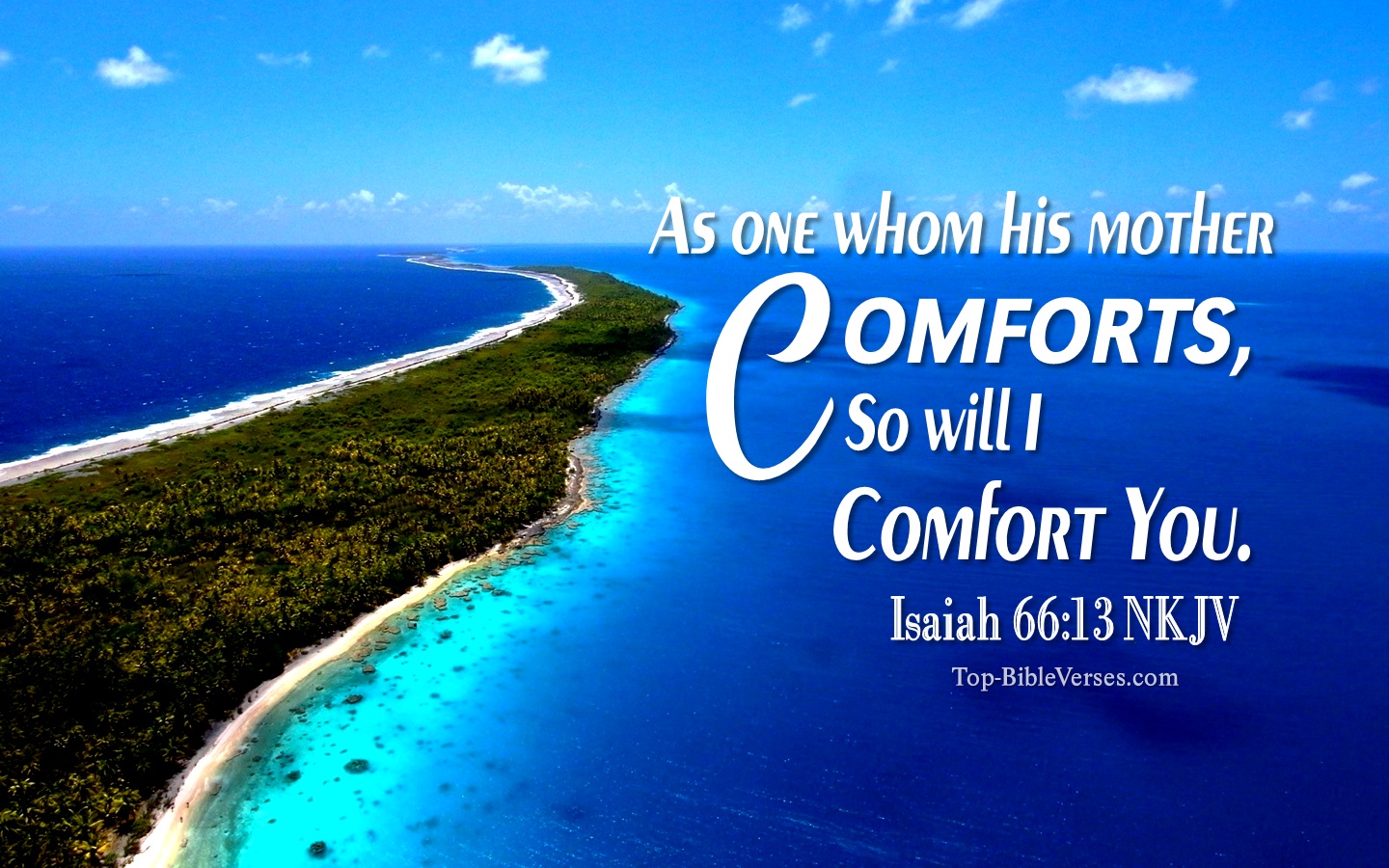 Isaiah 66:13 NKJV Christian Bible Verse Desktop Wallpaper. Top-BibleVerses.com