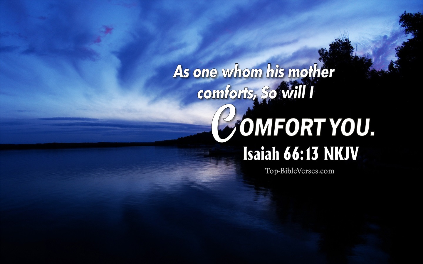 Isaiah 66:13 NKJV Christian Bible Verse Desktop Wallpaper. Top-BibleVerses.com