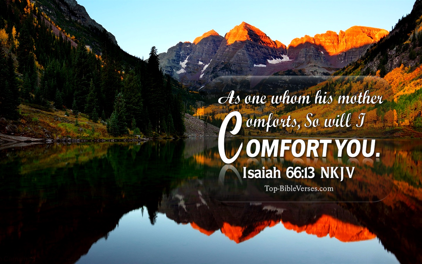 Isaiah 66:13 NKJV Christian Bible Verse Desktop Wallpaper. Top-BibleVerses.com