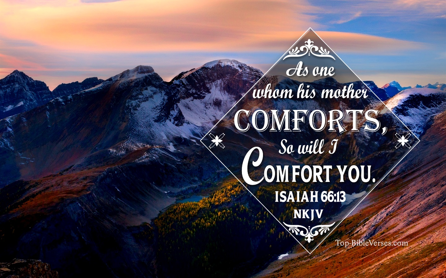 Isaiah 66:13 NKJV Christian Bible Verse Desktop Wallpaper. Top-BibleVerses.com