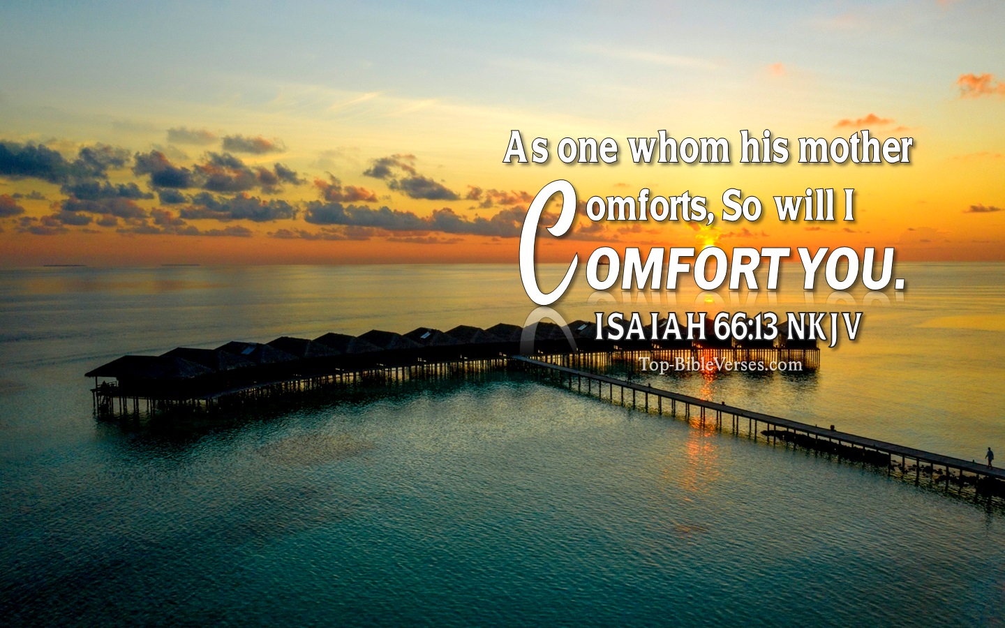 Isaiah 66:13 NKJV Christian Bible Verse Desktop Wallpaper. Top-BibleVerses.com