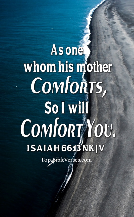 Isaiah 66:13 NKJV Christian Bible Verse Mobile Wallpaper. Top-BibleVerses.com