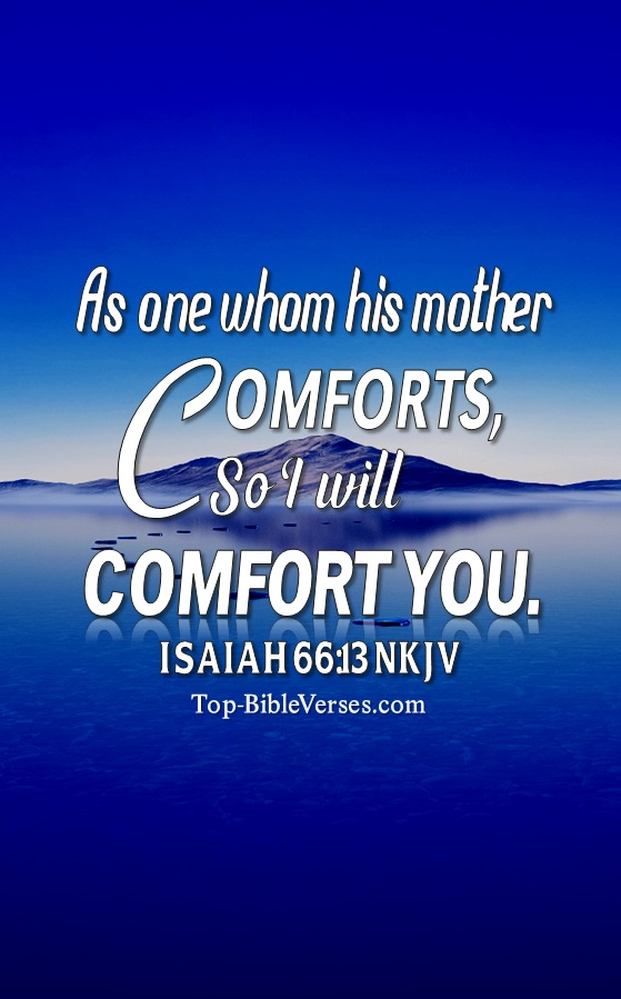 Isaiah 66:13 NKJV Christian Bible Verse Mobile Wallpaper. Top-BibleVerses.com